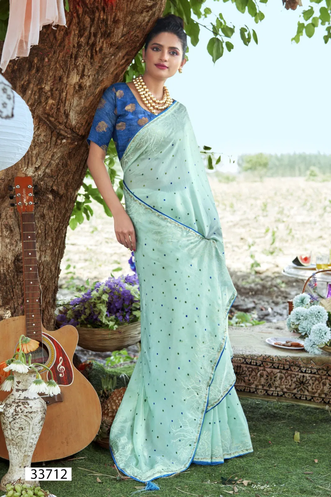 Shailee By Vallabhi N C Satin Printed Daily Wear Saree Exporters In India